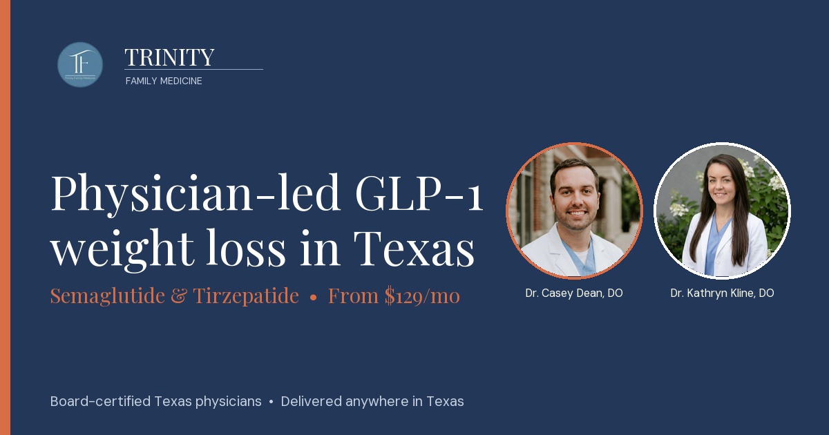 GLP-1 Weight Loss Texas (2026) — $129/mo, Doctor-Led